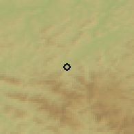 Shaded relief of the 50 km around Nýrsko, drawn from the GMTED2010 grid