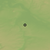 Shaded relief of the 49 km around Odolena Voda, drawn from the GMTED2010 grid
