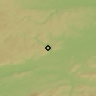 Shaded relief of the 50 km around Odry, drawn from the GMTED2010 grid