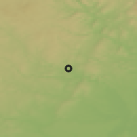 Shaded relief of the 50 km around Oslavany, drawn from the GMTED2010 grid