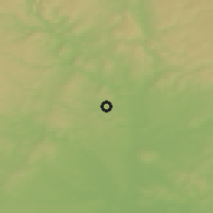 Shaded relief of the 50 km around Ostopovice, drawn from the GMTED2010 grid