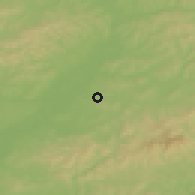 Shaded relief of the 50 km around Ostrožská Lhota, drawn from the GMTED2010 grid