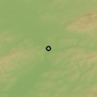 Shaded relief of the 50 km around Otrokovice, drawn from the GMTED2010 grid