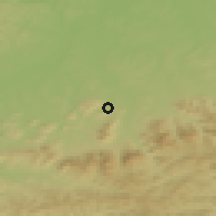 Shaded relief of the 50 km around Palkovice, drawn from the GMTED2010 grid