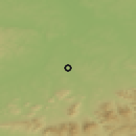 Shaded relief of the 50 km around Paskov, drawn from the GMTED2010 grid