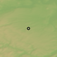 Shaded relief of the 50 km around Pchery, drawn from the GMTED2010 grid