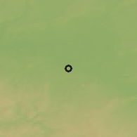 Shaded relief of the 50 km around Pečky, drawn from the GMTED2010 grid