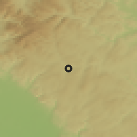 Shaded relief of the 50 km around Břidličná, drawn from the GMTED2010 grid