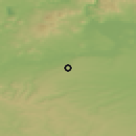 Shaded relief of the 49 km around Peruc, drawn from the GMTED2010 grid
