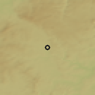 Shaded relief of the 50 km around Planá, drawn from the GMTED2010 grid