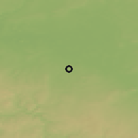 Shaded relief of the 50 km around Plaňany, drawn from the GMTED2010 grid