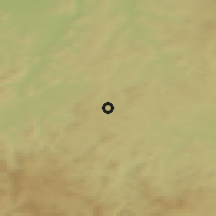 Shaded relief of the 50 km around Plánice, drawn from the GMTED2010 grid