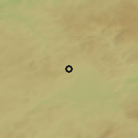 Shaded relief of the 49 km around Plesná, drawn from the GMTED2010 grid