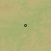Shaded relief of the 50 km around Plzeň, drawn from the GMTED2010 grid