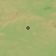 Shaded relief of the 49 km around Brniště, drawn from the GMTED2010 grid