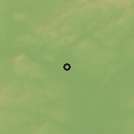 Shaded relief of the 50 km around Podivín, drawn from the GMTED2010 grid