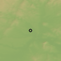 Shaded relief of the 50 km around Pohořelice, drawn from the GMTED2010 grid