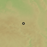 Shaded relief of the 50 km around Polička, drawn from the GMTED2010 grid