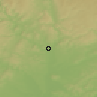 Shaded relief of the 50 km around Brno, drawn from the GMTED2010 grid
