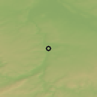 Shaded relief of the 50 km around Prague, drawn from the GMTED2010 grid