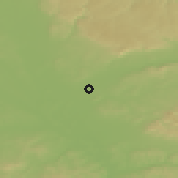 Shaded relief of the 50 km around Přerov, drawn from the GMTED2010 grid