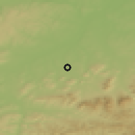 Shaded relief of the 50 km around Příbor, drawn from the GMTED2010 grid