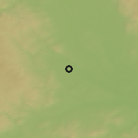 Shaded relief of the 50 km around Prostějov, drawn from the GMTED2010 grid