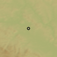 Shaded relief of the 50 km around Protivín, drawn from the GMTED2010 grid