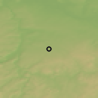 Shaded relief of the 50 km around Průhonice, drawn from the GMTED2010 grid