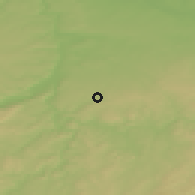 Shaded relief of the 50 km around Psáry, drawn from the GMTED2010 grid