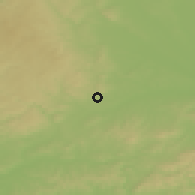 Shaded relief of the 50 km around Pustiměř, drawn from the GMTED2010 grid