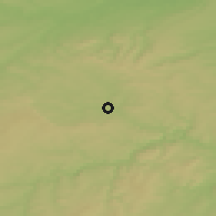 Shaded relief of the 50 km around Rakovník, drawn from the GMTED2010 grid