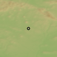 Shaded relief of the 49 km around Ralsko, drawn from the GMTED2010 grid