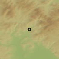 Shaded relief of the 50 km around Rapotín, drawn from the GMTED2010 grid
