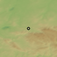 Shaded relief of the 49 km around Raspenava, drawn from the GMTED2010 grid