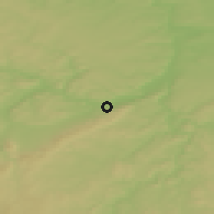Shaded relief of the 50 km around Řevnice, drawn from the GMTED2010 grid