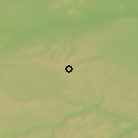 Shaded relief of the 50 km around Řevničov, drawn from the GMTED2010 grid