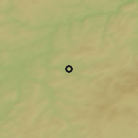Shaded relief of the 50 km around Rokycany, drawn from the GMTED2010 grid