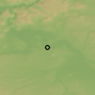 Shaded relief of the 49 km around Roudnice nad Labem, drawn from the GMTED2010 grid