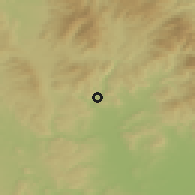 Shaded relief of the 50 km around Ruda nad Moravou, drawn from the GMTED2010 grid