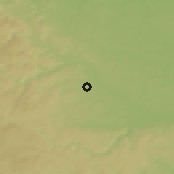 Shaded relief of the 50 km around Brumovice, drawn from the GMTED2010 grid