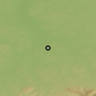 Shaded relief of the 50 km around Rychvald, drawn from the GMTED2010 grid