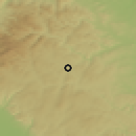 Shaded relief of the 50 km around Bruntál, drawn from the GMTED2010 grid