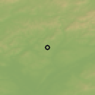 Shaded relief of the 50 km around Šardice, drawn from the GMTED2010 grid