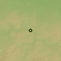 Shaded relief of the 50 km around Sázava, drawn from the GMTED2010 grid