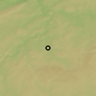 Shaded relief of the 50 km around Sedlčany, drawn from the GMTED2010 grid