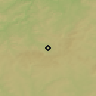 Shaded relief of the 50 km around Sedlec-Prčice, drawn from the GMTED2010 grid