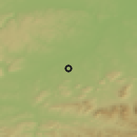 Shaded relief of the 50 km around Sedlnice, drawn from the GMTED2010 grid