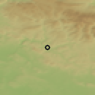 Shaded relief of the 49 km around Semily, drawn from the GMTED2010 grid