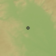 Shaded relief of the 50 km around Senice na Hané, drawn from the GMTED2010 grid